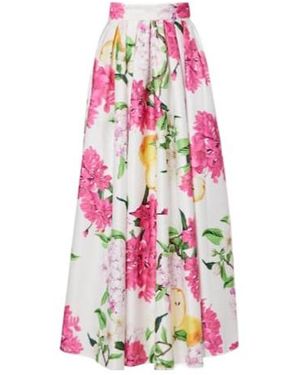 Leo Reinette Floral Maxi Skirt - White