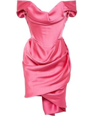 Vivienne Westwood Nova Cora Crêpe Satin Minidress - Pink