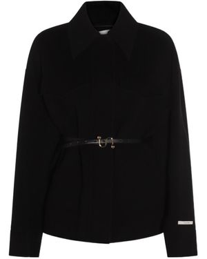 Sportmax Adria Coat With Long Raglan Sleeves in Black | Lyst