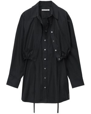 T By Alexander Wang Layered Mini Shirtdress - Black