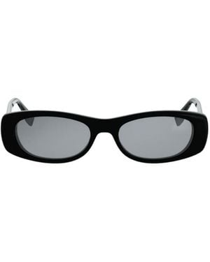 Fendi Eyewear Oval Frame Sunglasses - White