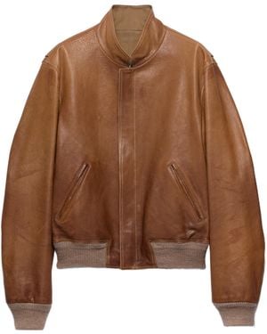 Prada Leather Jacket - Brown