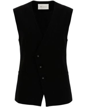 Ami Paris Ami V-Neck Tailored Waistcoat - Black