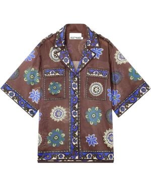 ALÉMAIS Jasper Relaxed Printed Shirt - Blue