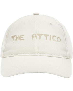 The Attico The Logo Embroidered Cap - White