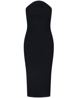 KHAITE Logo Dress - Blue