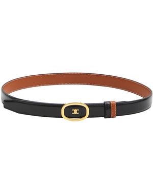 Celine Medium 25Mm Reversible Alix Belt - White