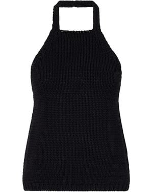 Rohe Chunky-Knit Halter Top - Black