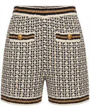 Gucci Cotton-Blend Short Shorts - Metallic