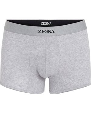 ZEGNA Elastic Waistband Underwear - Grey
