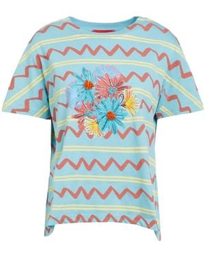 MAX&Co. Floral Short Sleeve T-Shirt - Blue