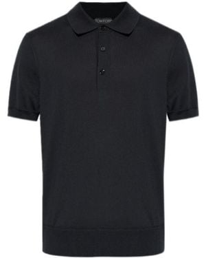 Tom Ford Short Sleeve Polo Shirt - Black
