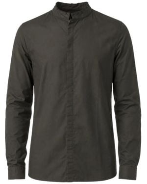 Thom Krom Raw-Edge Band-Collar Shirt - Green