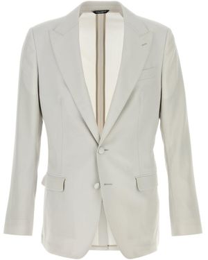 Dolce & Gabbana Single-Breasted Blazer - White