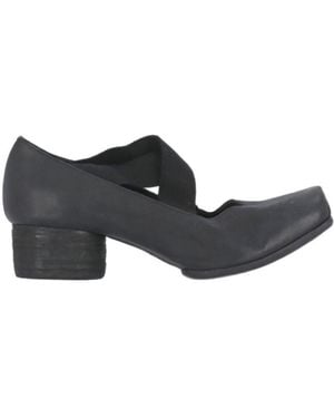 Uma Wang Ballerina Square Toe Elasticated Court Shoes - Black