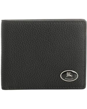 Burberry Logo Plaque Bifold Wallet - Black