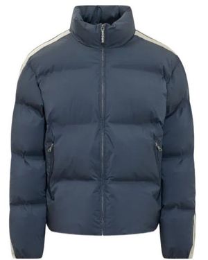 Palm Angels Logo-Print Side-Stripe Jacket - Blue