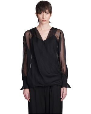 Givenchy Sheer Detailed Long-Sleeve Top - Black