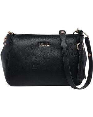 Liu Jo Logo Lettering Shoulder Bag - Black