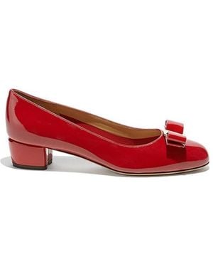 Ferragamo Vara Bow Heels - Red