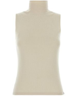 Extreme Cashmere High-Neck Knit Vest - Natural