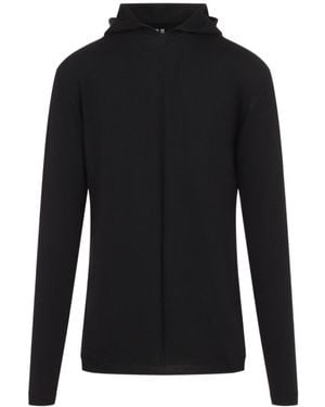 Rick Owens Central-Seam Hooded Sweater - Black