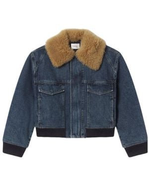FRAME Long-Sleeved Denim Jacket - Blue