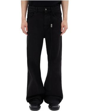 Ann Demeulemeester Modest 5 Pockets Relaxed Flared Trousers - Black
