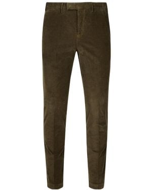 Pt Pantaloni Pt Torino Straight-Leg Cotton Trousers - Green