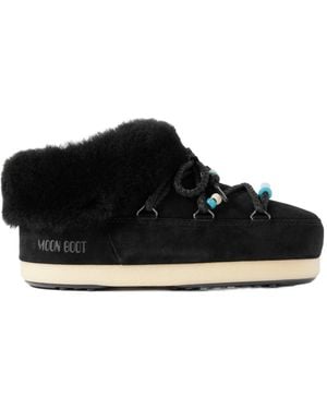 Moon Boot Round-Toe Ankle Boots - Black