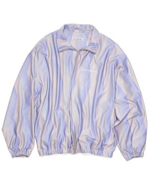 Acne Studios Abstract-Print Track Jacket - Purple