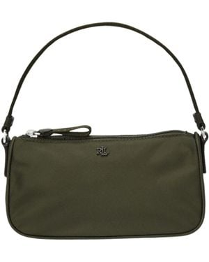 Ralph Lauren Medium Nylon Top-Handle Pouch - Green