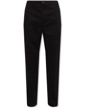KENZO Logo-Patch Detail Chinos - Black