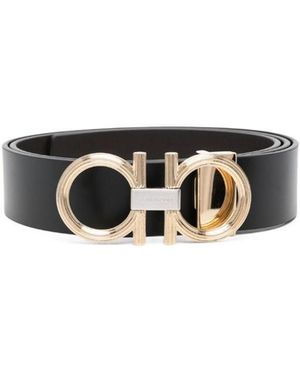 Ferragamo Logo Belt - White