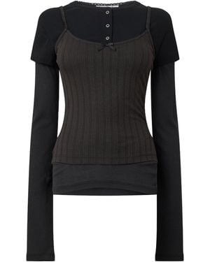 Acne Studios Mocklayered Top - Black