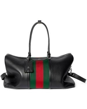 Gucci Mega Web Trademark Large Duffle Bag - Black