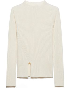 MAX&Co. Slim-Fit Rib-Knit Jumper - White