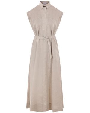 Brunello Cucinelli Sleeveless Dress - Natural