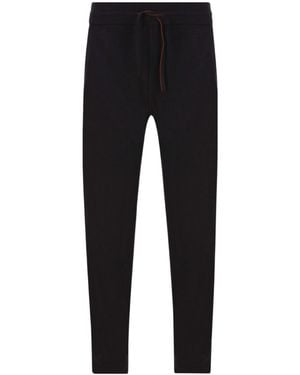Loro Piana Drawstring Knitted Pants - Black