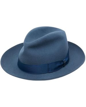Borsalino Round Crown Hat - Blue