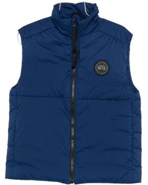 Canada Goose Padded Sleeveless Vest With High Collar - Blue