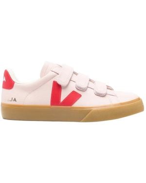 Veja Recife Leather Lace-Up Sneakers - Pink
