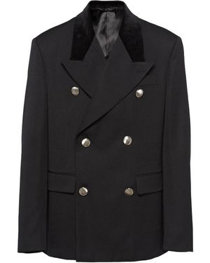 Prada Double-Breasted Tailored Blazer - Black