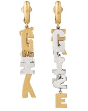 Givenchy Letters Asymmetric Earrings - Metallic
