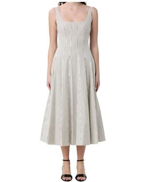 STAUD Romy Sleeveless Shirtdress - Grey