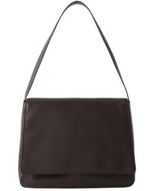 The Row Nuance Two Leather Shoulder Bag - Black