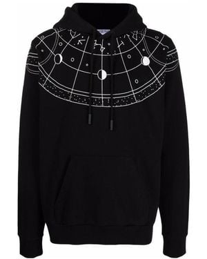 Marcelo Burlon Astral Cotton Hoodie - Black