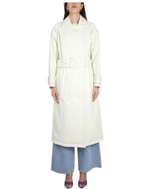 Stand Studio Emily Double-Breasted Belted Trench Coat - White