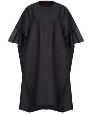 Maison Margiela Crewneck Frayed Edge Dress - Black