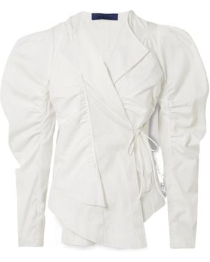 Sharon Wauchob Cotton Pleated Top - White